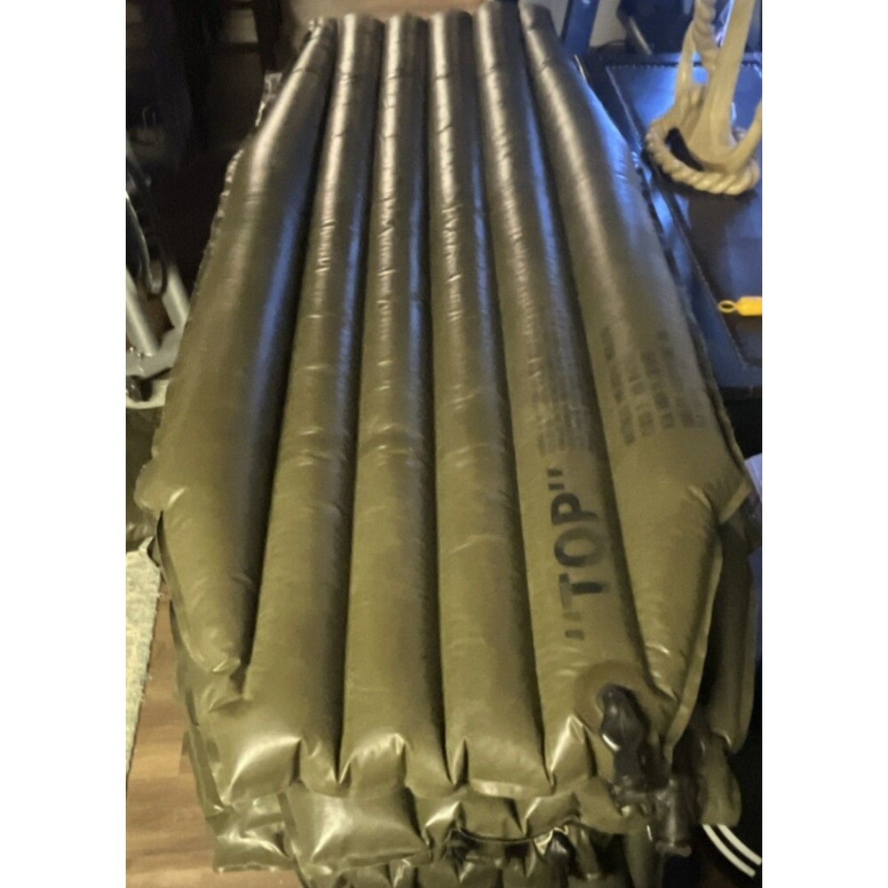 MIlitary Pneumatic Insulated Air Mattress  camping mattress MISSING PLUG tested